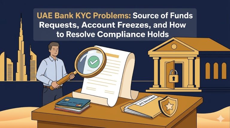 UAE Bank KYC Problems: Source of Funds Requests, Account Freezes, and How to Resolve Compliance Holds