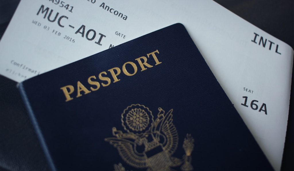 Passport and supporting documents for a UAE Golden Visa salary route application